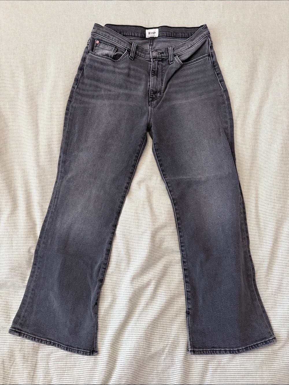 Hudson Jeans Black High-Rise Flare Jeans